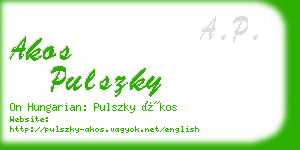 akos pulszky business card